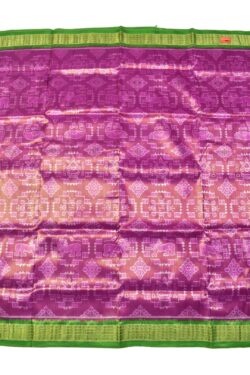 Pink Colour Sambalpuri Handloom Pure Full Tissue Silk Saree