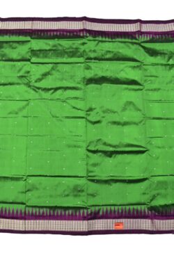 Bottle Green Colour Sambalpuri Handloom Bomkai Silk Saree