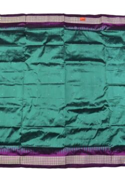 Teal Colour Sambalpuri Handloom Bomkai Silk Saree