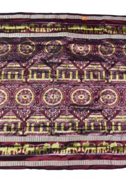 Maroon Colour Konark Design Sambalpuri Handloom Bandha Silk Saree