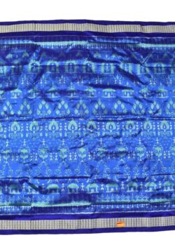 Sky Blue Colour Sambalpuri Handloom Bandha Silk Saree