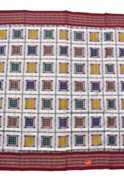 White Colour Aswini Design Sambalpuri Handloom Cotton Saree