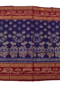 Voilet Colour Double Border Sambalpuri Handloom Cotton Saree