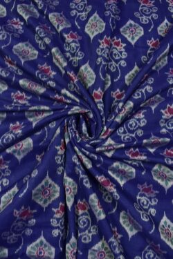 Blue Colour Sambalpuri Handloom Cotton Fabrics