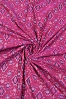 Pink Colour Sambalpuri Handloom Cotton Fabrics