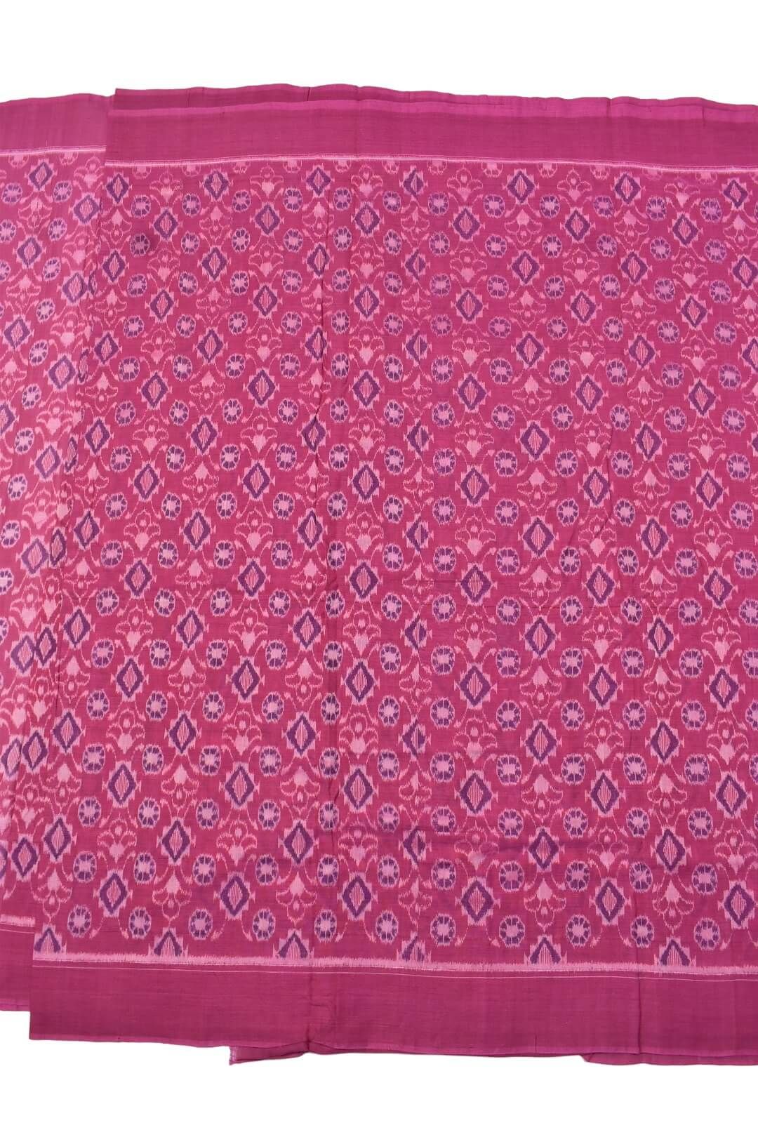 Pink Colour Sambalpuri Handloom Cotton Fabrics - Image 3