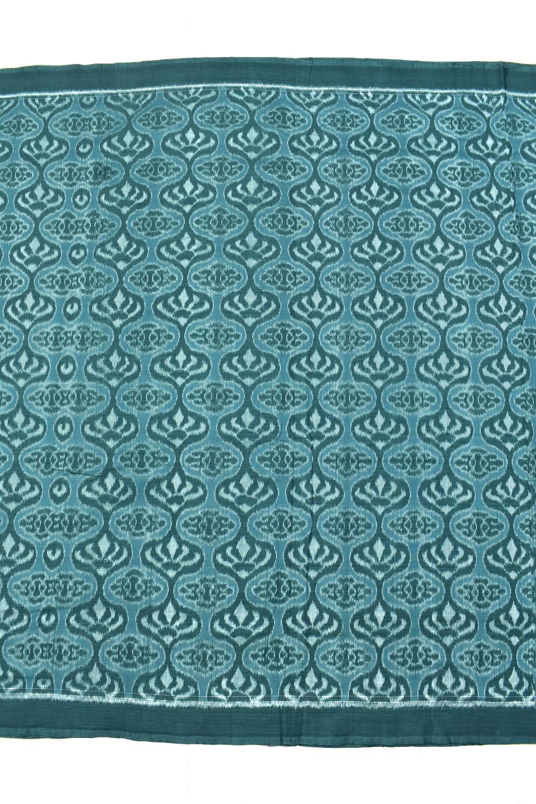 Sea Green Colour Sambalpuri Handloom Cotton Fabrics - Image 3