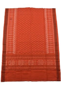 Orange Colour Sambalpuri Handloom Cotton Dupatta