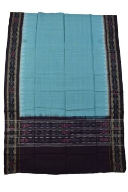 Rama Green-Coffe Combination Sambalpuri Handloom Cotton Dupatta