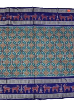 Lite Green Colour Double Border Sambalpuri Handloom Bandha Cotton Saree