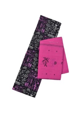 Black Colour Tribal Design Sambalpuri Handloom Cotton Bomkai Dress Material