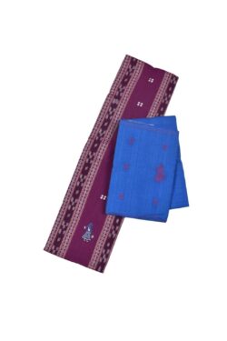 Purple Colour Doll Design Sambalpuri Handloom Cotton Bomkai Dress Material
