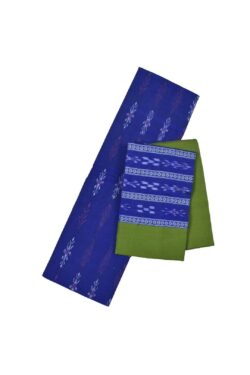 Navy Blue Colour Sambalpuri Handloom Cotton Dress Material