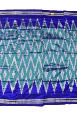 Rama Green Colour Sambalpuri Handloom Bandha Silk Saree