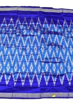 Sky Blue Colour Sambalpuri Handloom Bandha Silk Saree