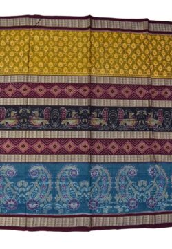 Multi Colour Sambalpuri Handloom Cotton Bandha Saree