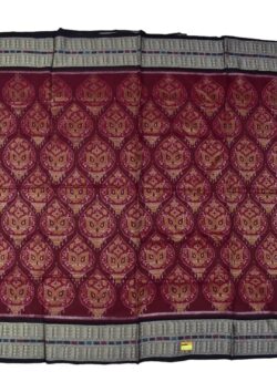 Maroon Colour Sambalpuri Handloom Cotton Bandha Saree