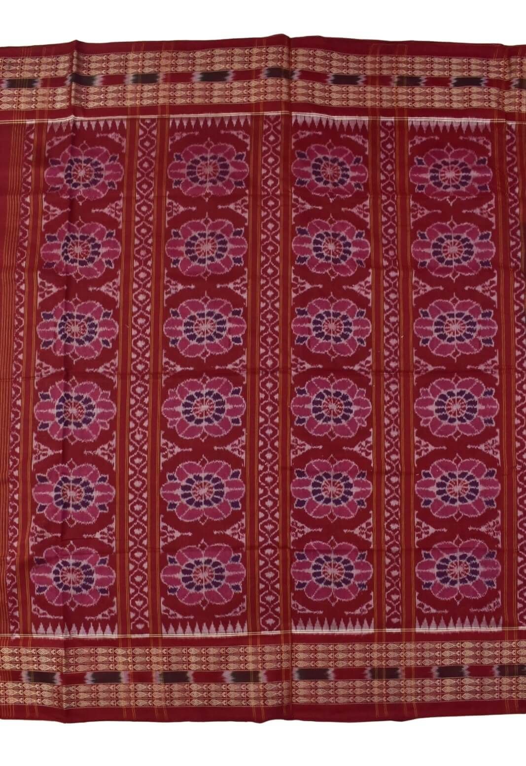 Blue Colour Nabakothi Design Sambalpuri Handloom Cotton Bandha Saree - Image 2