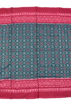 Rama Green Plane Border Colour Sambalpuri Handloom Cotton Saree