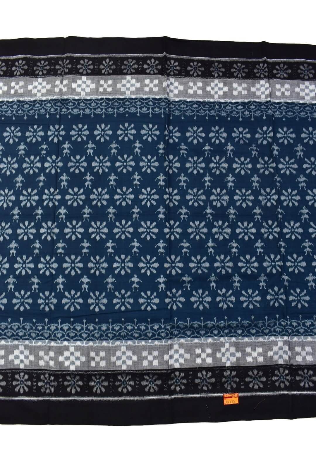 Sumati Colour Plane Border Sambalpuri Handloom Cotton Saree