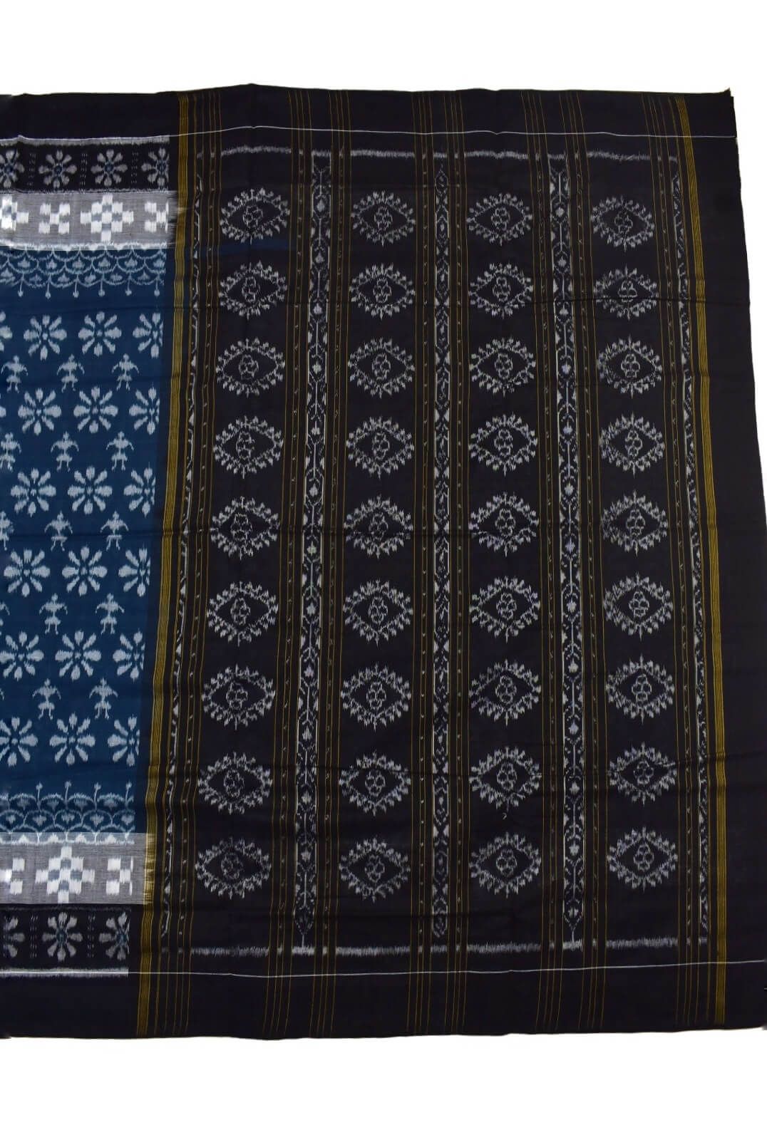 Sumati Colour Plane Border Sambalpuri Handloom Cotton Saree - Image 2