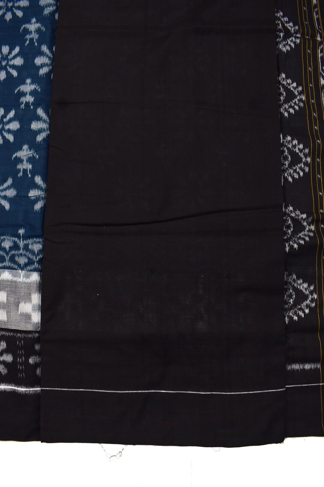 Sumati Colour Plane Border Sambalpuri Handloom Cotton Saree - Image 5