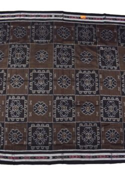 Charcoal Colour Sambalpuri Handloom Mania Bandha Cotton Saree