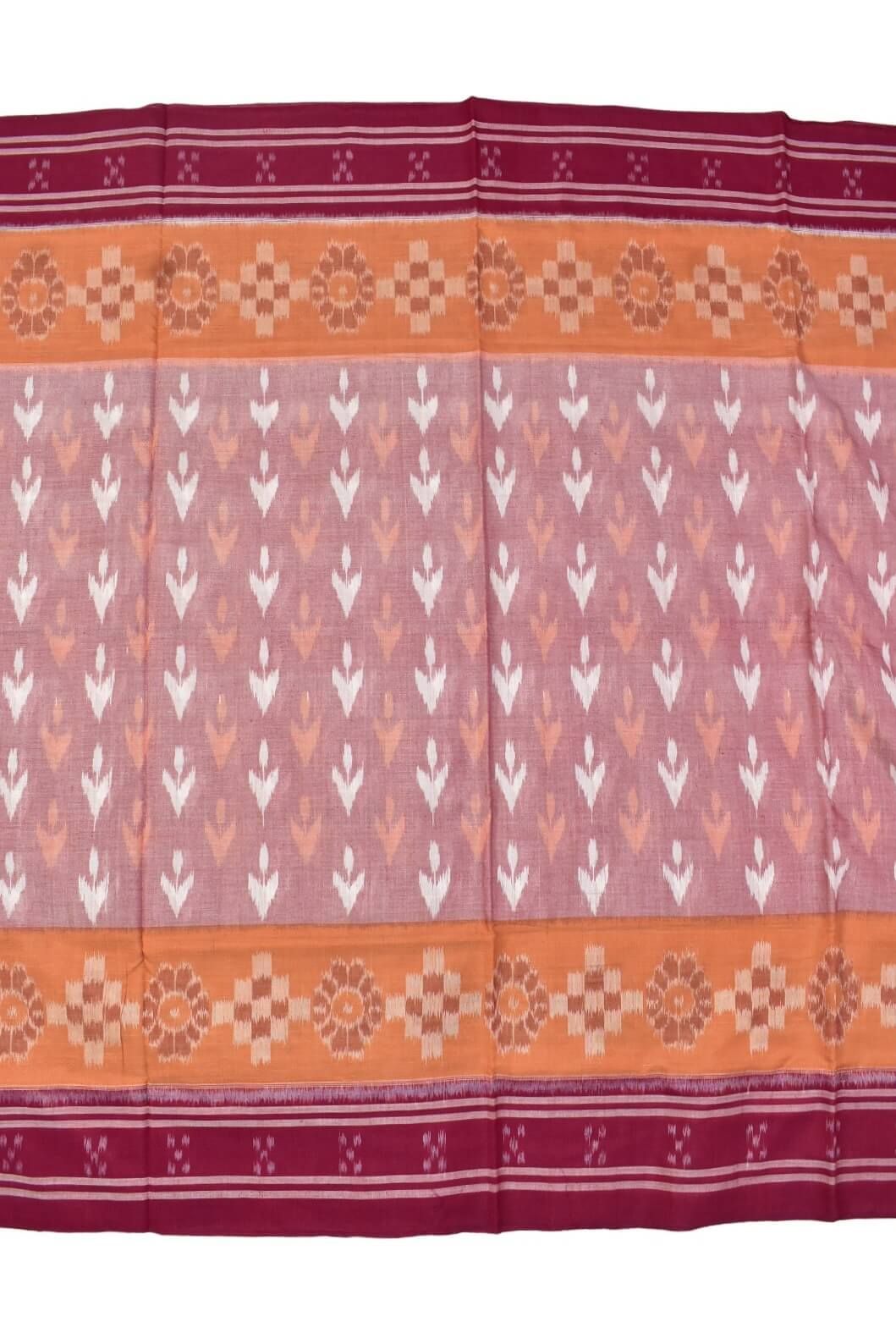 Lite Pitch Colour Sambalpuri Handloom Mania Bandha Cotton Saree