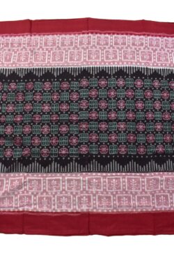 Coffe Colour Plane Border Sambalpuri Handloom Cotton Saree