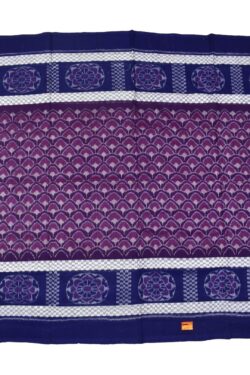 Grape Colour Plane Border Sambalpuri Handloom Cotton Saree