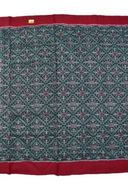 Green Colour Plane Border Sambalpuri Handloom Cotton Saree