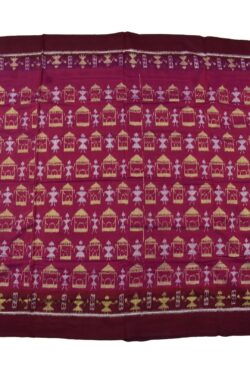 Roseberry Plane Border Colour Sambalpuri Handloom Cotton Saree