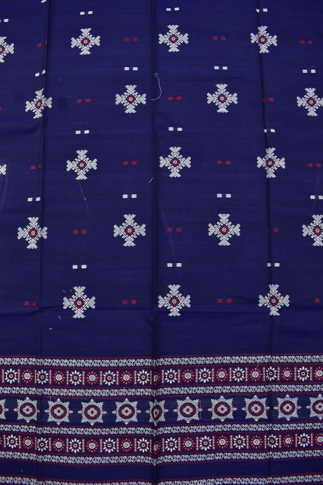 Blue Colour Sambalpuri Handloom Bomkai Dress Material - Image 5