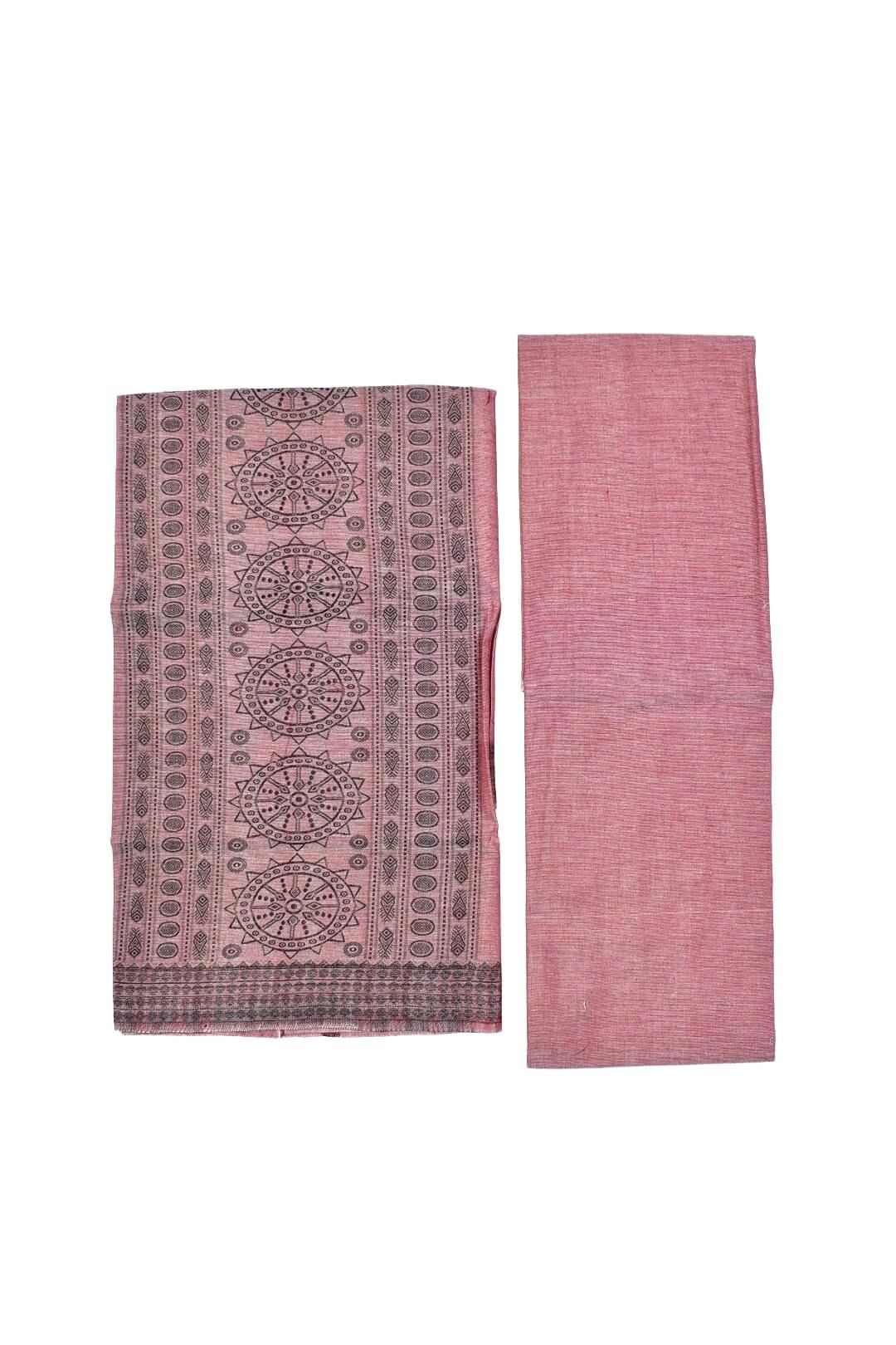 Blue Colour Sambalpuri Handloom Bomkai Dress Material - Image 2
