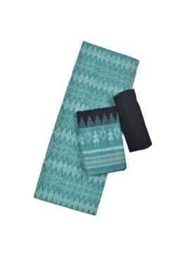 Rama Green Colour Sambalpuri Handloom Cotton Dress Material