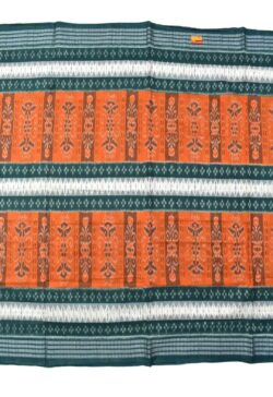 Orange Colour Sambalpuri Handloom Mania Bandha Cotton Saree
