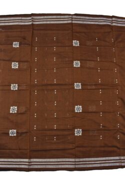 Caramel Colour Sambalpuri Handloom Cotton Saree