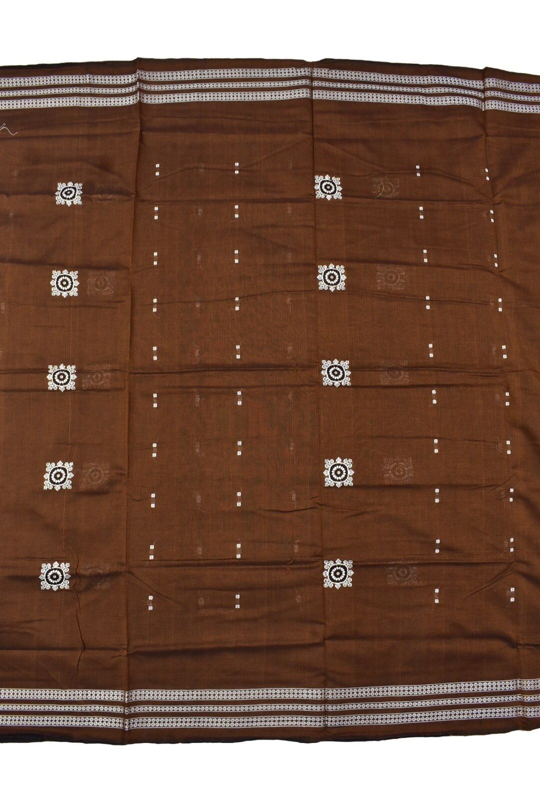 Caramel Colour Sambalpuri Handloom Cotton Saree