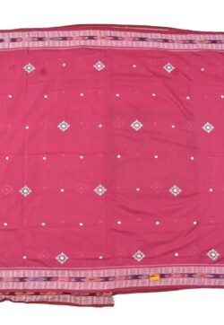 Fuchsia Colour Sambalpuri Handloom Cotton Saree