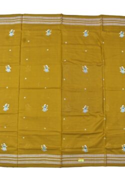 Amber Colour Sambalpuri Handloom Cotton Saree
