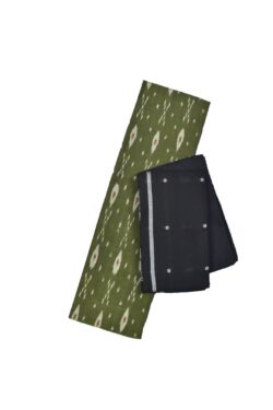 Mahendi Colour Sambalpuri Handloom Cotton Dress Material