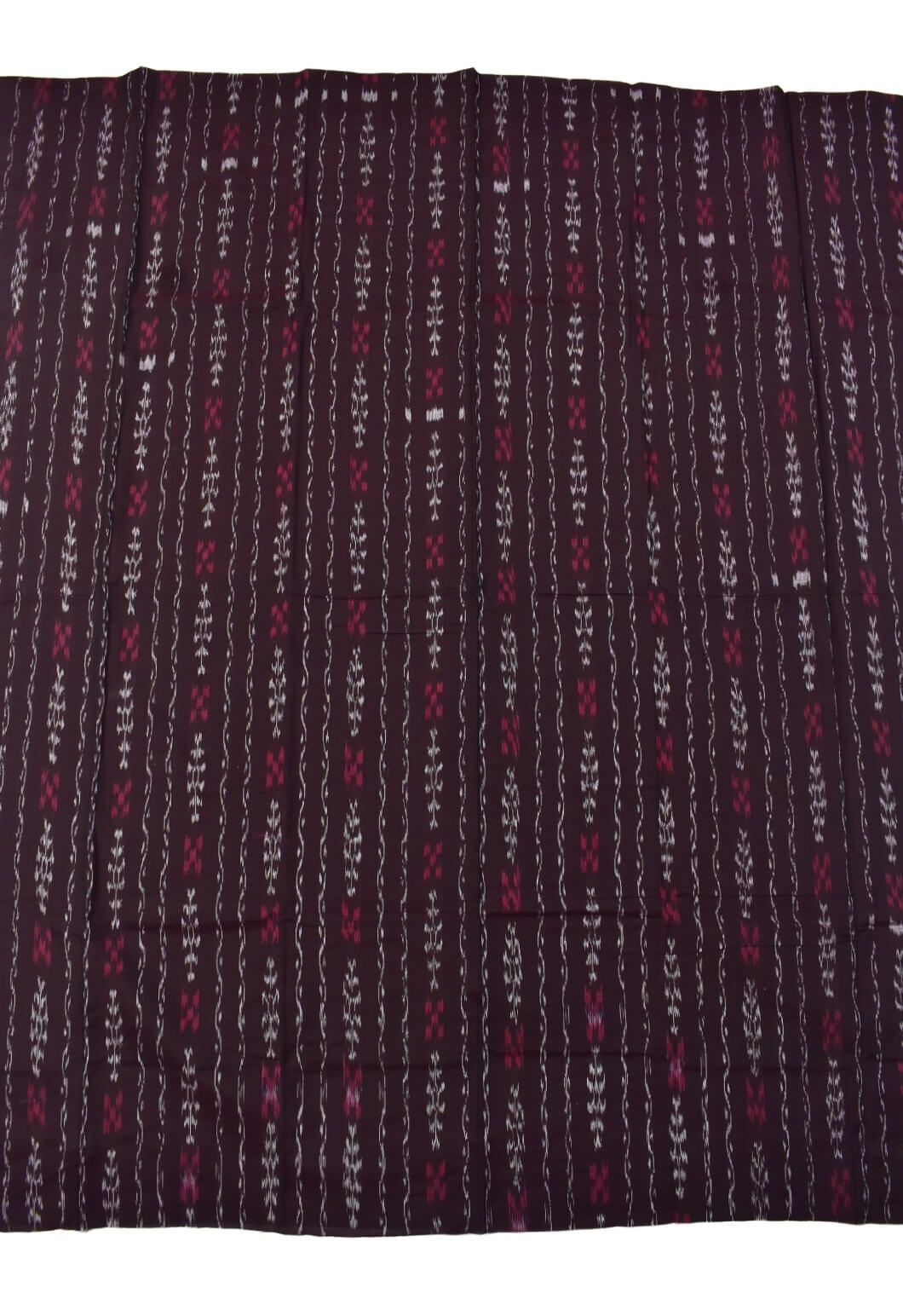 Coffe Colour Sambalpuri Handloom Cotton Dress Material - Image 4