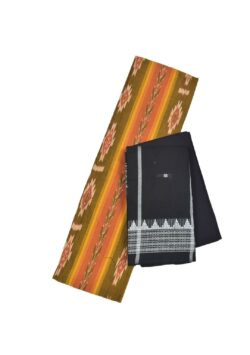 Yellow Colour Sambalpuri Handloom Cotton Dress Material