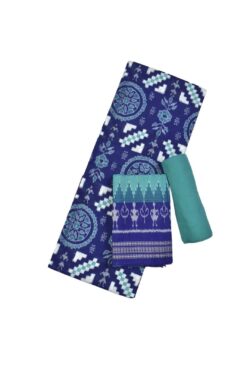 Blue Colour Sambalpuri Handloom Cotton Dress Material