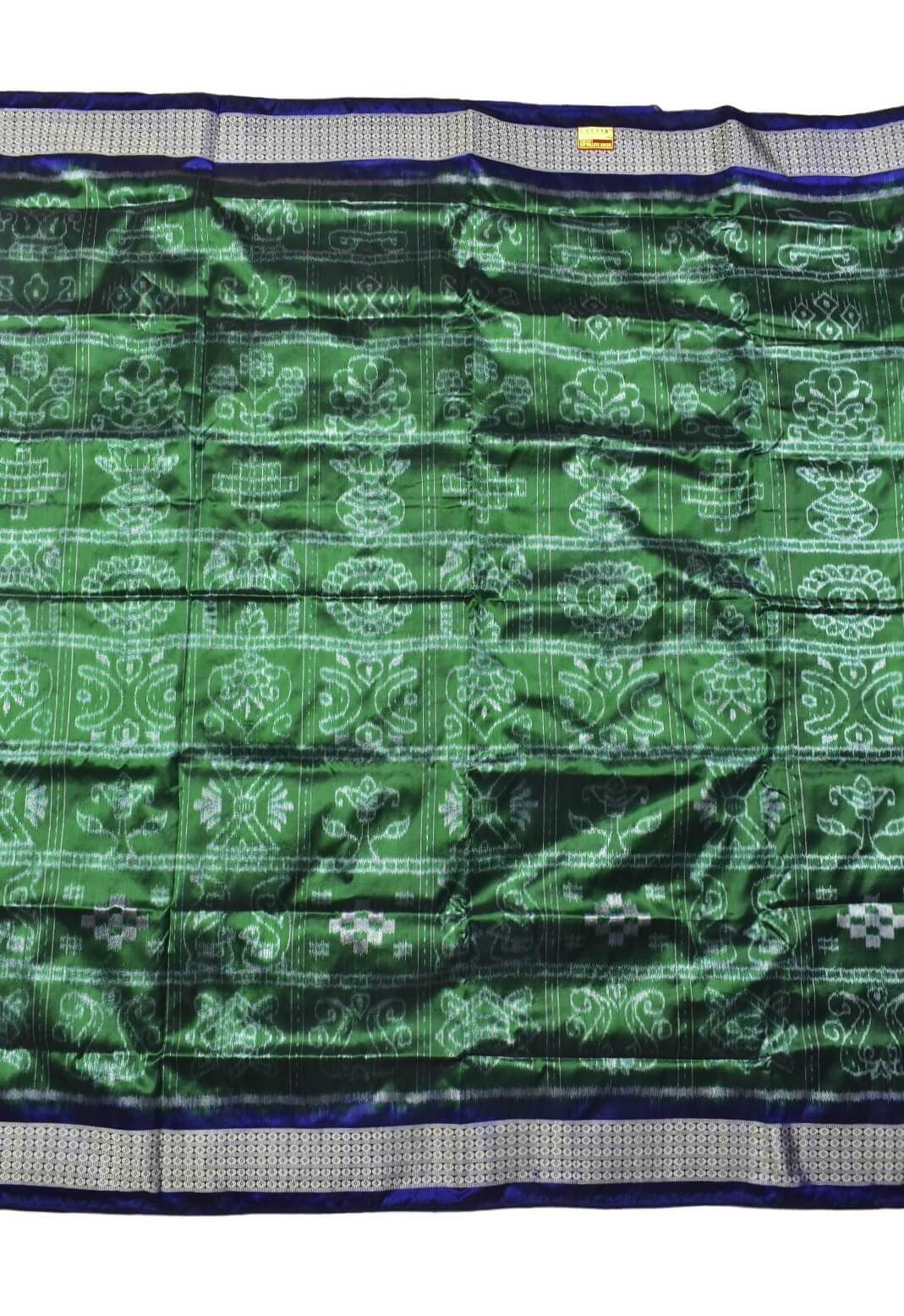 Green Colour Nabakothi Design Sambalpuri Handloom Bandha Silk Saree