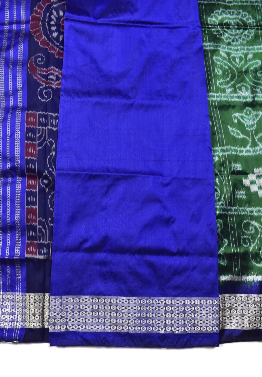 Green Colour Nabakothi Design Sambalpuri Handloom Bandha Silk Saree - Image 5