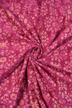 Rani Colour Tribal Design Sambalpuri Handloom Cotton/Pata Bapta fabric