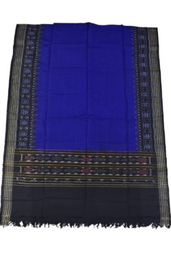 Blue-Black Combination Sambalpuri Handloom Cotton Dupatta