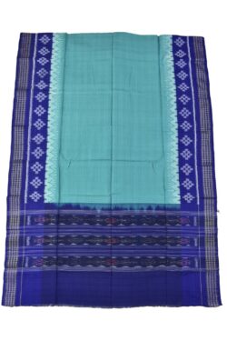RamaGreen-Blue Combination Sambalpuri Handloom Cotton Dupatta