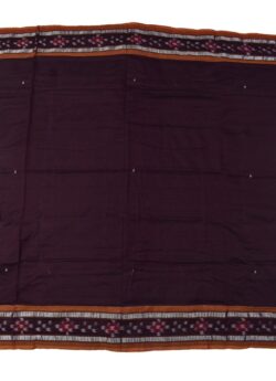 Dark Maroon Colour Sambalpuri Handloom Cotton Saree